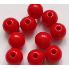 Acrylkraal rood 8 mm (10 stuks)